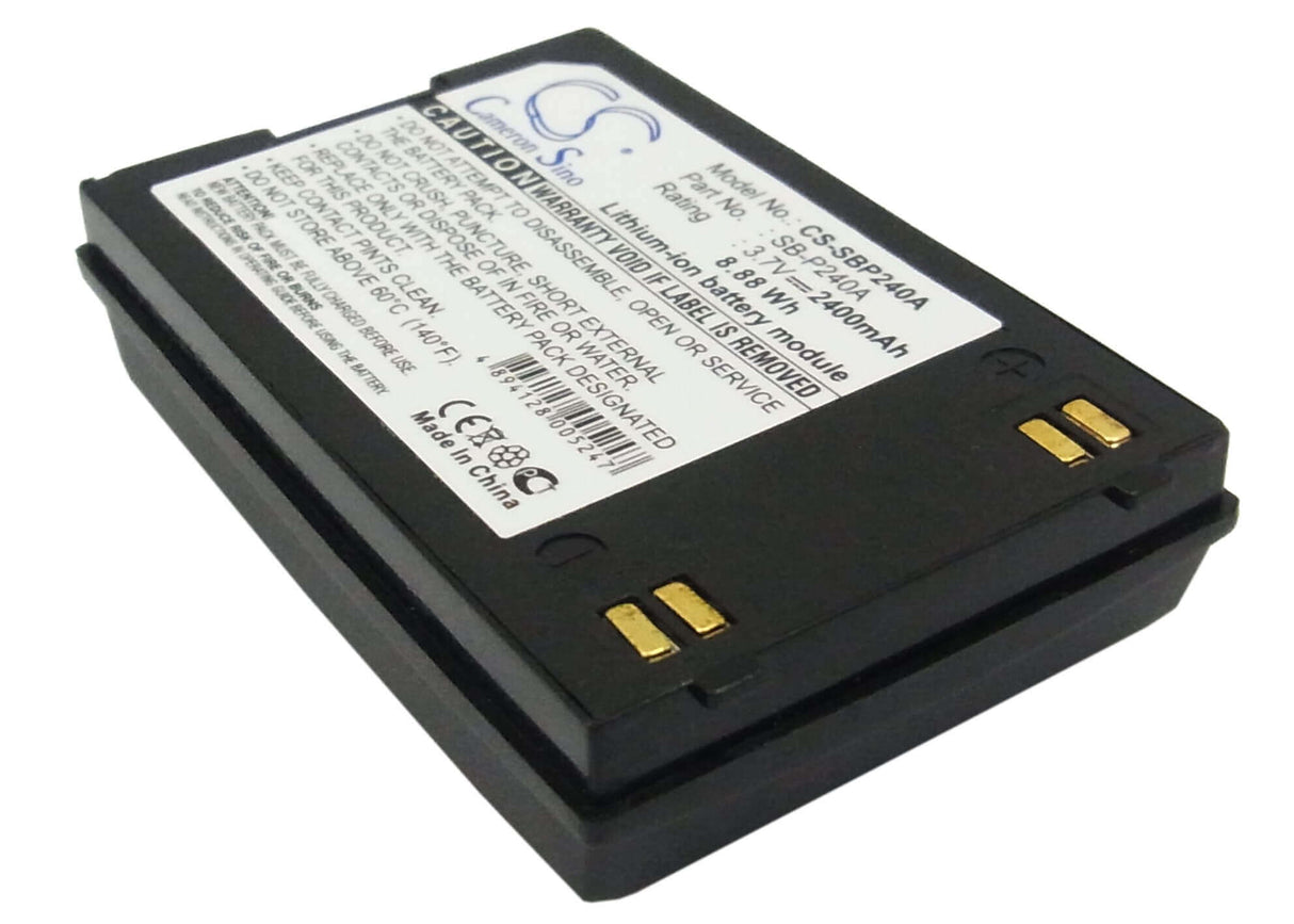 3.7V, Li-ion, 2400mAh, Camera battery fits Samsung, Sb-p240a, Sc-mm10, Sc-mm10bl, 8.88Wh Camera Cameron Sino Technology Limited (Camera)