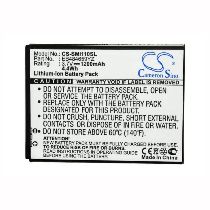 3.7V, Li-ion, 1200mAh, SmartPhone battery fits Samsung, Verizon, Eb484659yz, Galaxy Proclaim S720, Galaxy S I500, 4.44Wh Mobile, SmartPhone Cameron Sino Technology Limited (Smartphone)