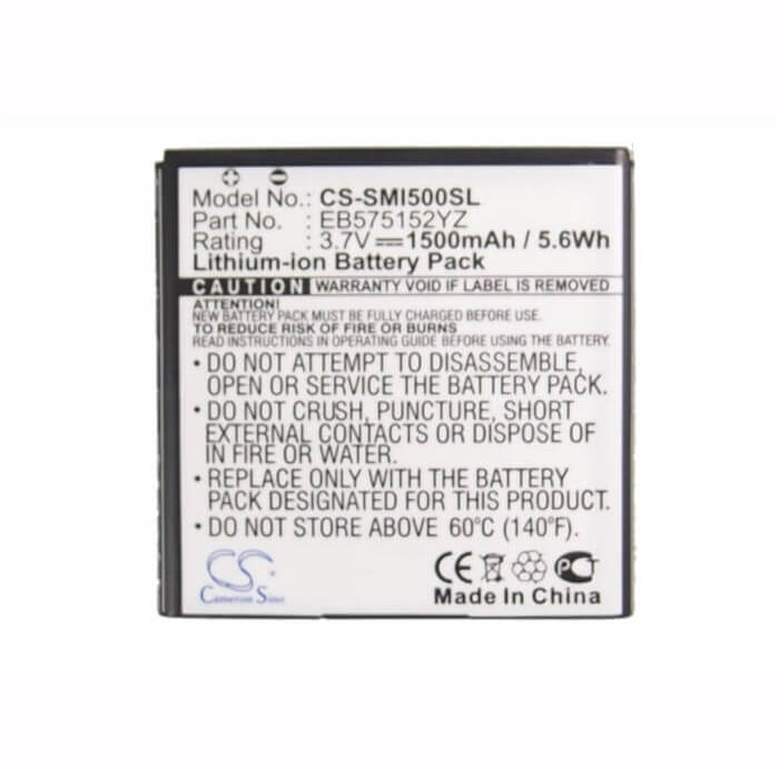 3.7V, Li-ion, 1500mAh, batterie de smartphone compatible avec Verizon, Samsung, Eb575152yz, Sch-i500, 5.55Wh Mobile, Smartphone Cameron Sino Technology Limited (Smartphone)