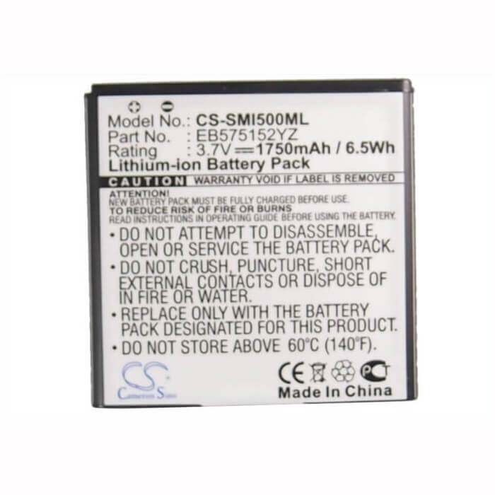 3,7V, Li-ion, 1750mAh, batterie de smartphone compatible avec Verizon, Samsung, Eb575152yz, Sch-i500s, 6,48Wh Mobile, Smartphone Cameron Sino Technology Limited (Smartphone)