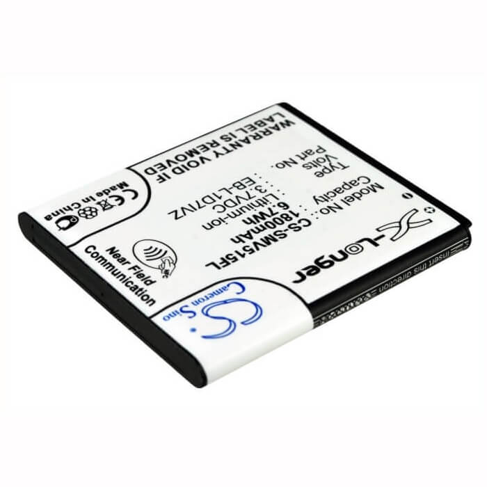 3.7V, Li-ion, 1800mAh, SmartPhone battery fits Verizon, Samsung, (Black),Eb-l1d7ivz, Sch-i515, 6.66Wh Mobile, SmartPhone Cameron Sino Technology Limited (Smartphone)