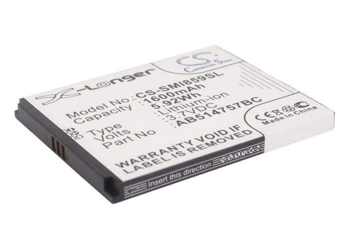 3.7V, Li-ion, 1600mAh, SmartPhone battery fits Samsung, Ab514757bc, Sch-i859, Sgh-i728a, 5.92Wh Mobile, SmartPhone Cameron Sino Technology Limited (Suspended)