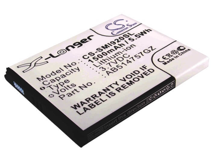 Battery For Samsung Sch-i920, Sch-i920 Omnia Ii, Sch-i920v 3.7v, 1500mah - 5.55wh Batteries for Electronics Cameron Sino Technology Limited (Suspended)