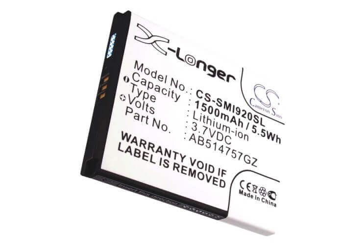 Battery For Samsung Sch-i920, Sch-i920 Omnia Ii, Sch-i920v 3.7v, 1500mah - 5.55wh Batteries for Electronics Cameron Sino Technology Limited (Suspended)