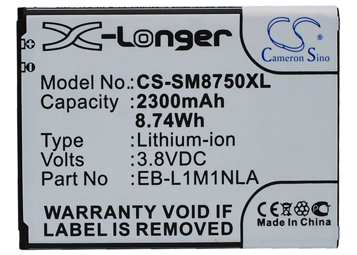 3.8V, Li-ion, 2300mAh, Batterie d'équipement compatible avec Everfine, Everfine, Samsung, Samsung, Eb-l1m1nla, PLA-20, Sfim-300, 8.74Wh Équipement, Enquête, Test Cameron Sino Technology Limited