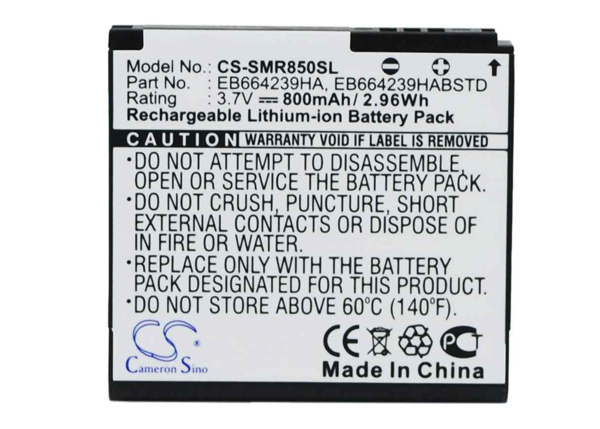 3.7V, Li-ion, 800mAh, batterie de smartphone compatible avec Samsung, Metropcs, Cricket, Uscellular, Eb664239ha, R710 Suede, Sch-r710, 2.96Wh Mobile, Smartphone Cameron Sino Technology Limited (Smartphone)