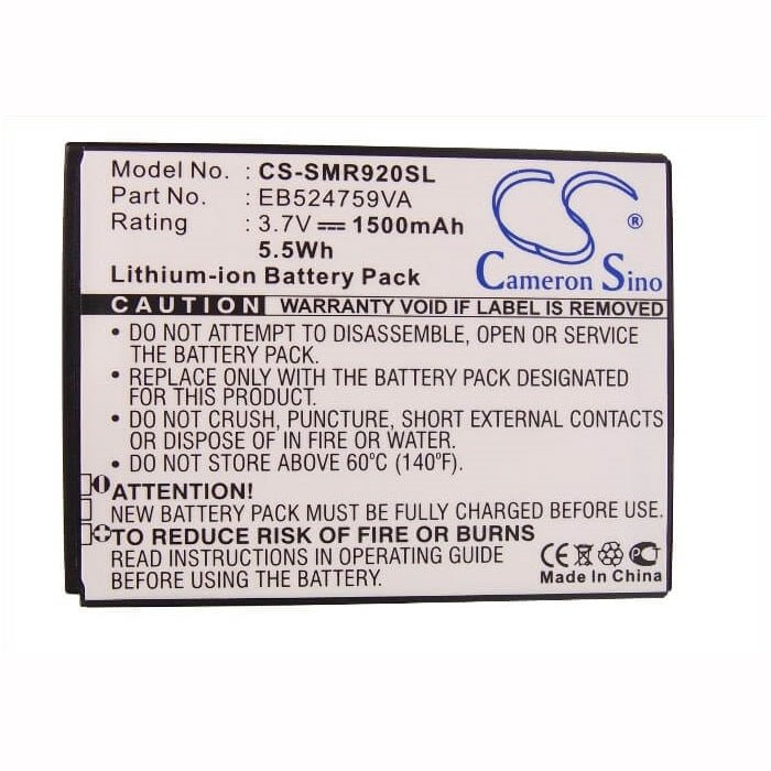 3,7V, Li-ion, 1500mAh, batterie pour smartphone compatible avec Metropcs, At&t, Samsung, Eb524759va, Focus S, Rugby Smart, 5,55Wh Mobile, SmartPhone Cameron Sino Technology Limited (Suspendu)