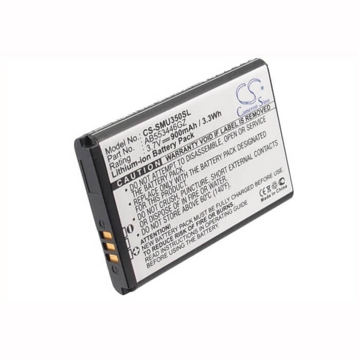3.7V, Li-ion, 900mAh, SmartPhone battery fits Samsung, Verizon, Ab553446gz, Gusto 2, Gusto Sch-u360, 3.33Wh Mobile, SmartPhone Cameron Sino Technology Limited (Suspended)