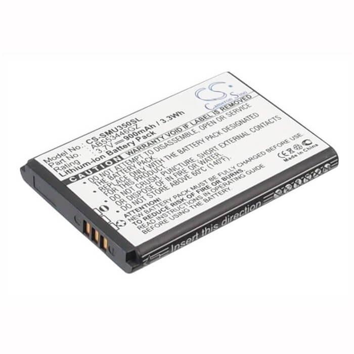 3.7V, Li-ion, 900mAh, SmartPhone battery fits Samsung, Verizon, Ab553446gz, Gusto 2, Gusto Sch-u360, 3.33Wh Mobile, SmartPhone Cameron Sino Technology Limited (Suspended)