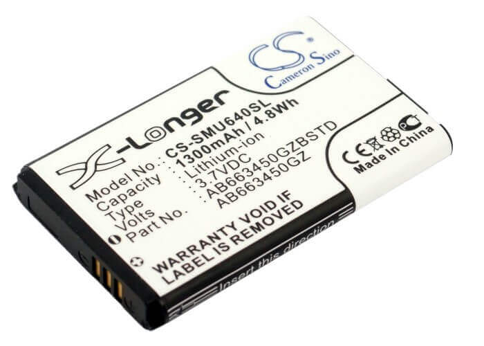 3,7V, Li-ion, 1300mAh, batterie de smartphone compatible avec Verizon, Samsung, Ab663450bz, Convoy, Convoy 2, 4,81Wh Mobile, Smartphone Cameron Sino Technology Limited (Smartphone)