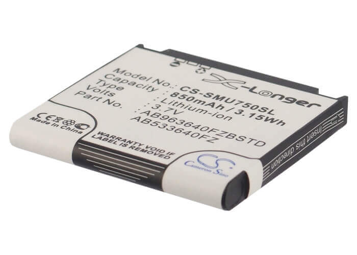 Battery For Samsung Sch-u750, Alias 2 U750, Zeal 3.7v, 850mah - 3.15wh Batteries for Electronics Cameron Sino Technology Limited (Suspended)