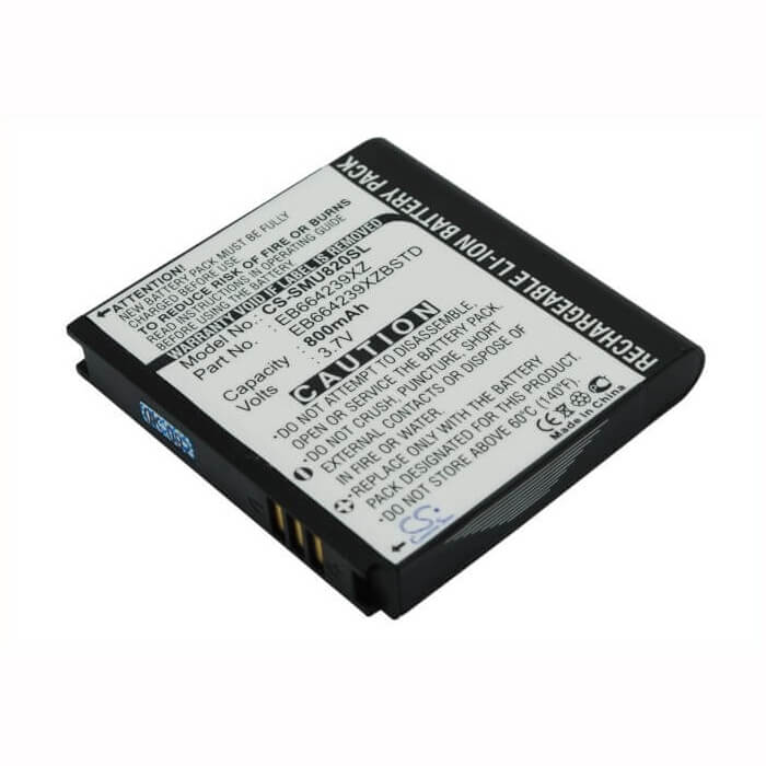3.7V, Li-ion, 800mAh, SmartPhone battery fits Samsung, Eb664239xz, Reality U820, Sch-u820, 2.96Wh Mobile, SmartPhone Cameron Sino Technology Limited (Suspended)