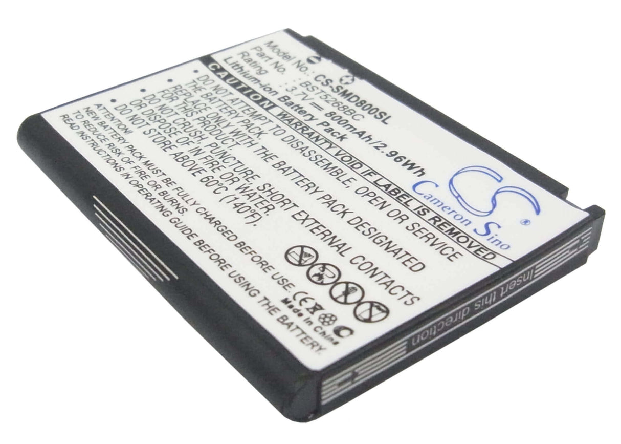 3.7V, Li-ion, 800mAh, SmartPhone battery fits Samsung, Bst5268bc, Sgh-d808, 2.96Wh Mobile, SmartPhone Cameron Sino Technology Limited (Smartphone)