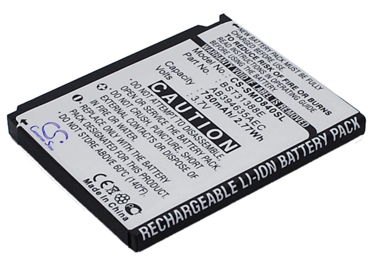 3,7V, Li-ion, 750mAh, batterie de smartphone compatible Samsung, Ab394635aec/std, M359, Sgh-d840, 2,78Wh Mobile, Smartphone Cameron Sino Technology Limited (Smartphone)