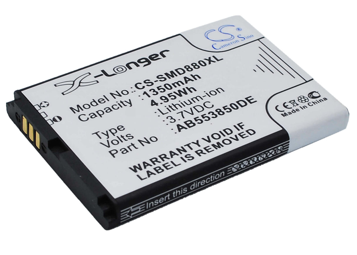 3.7V, Li-ion, 1350mAh, SmartPhone battery fits Samsung, Ab553850dc, Gt-b5702c, Gt-b5712c, 5Wh Mobile, SmartPhone Cameron Sino Technology Limited (Suspended)