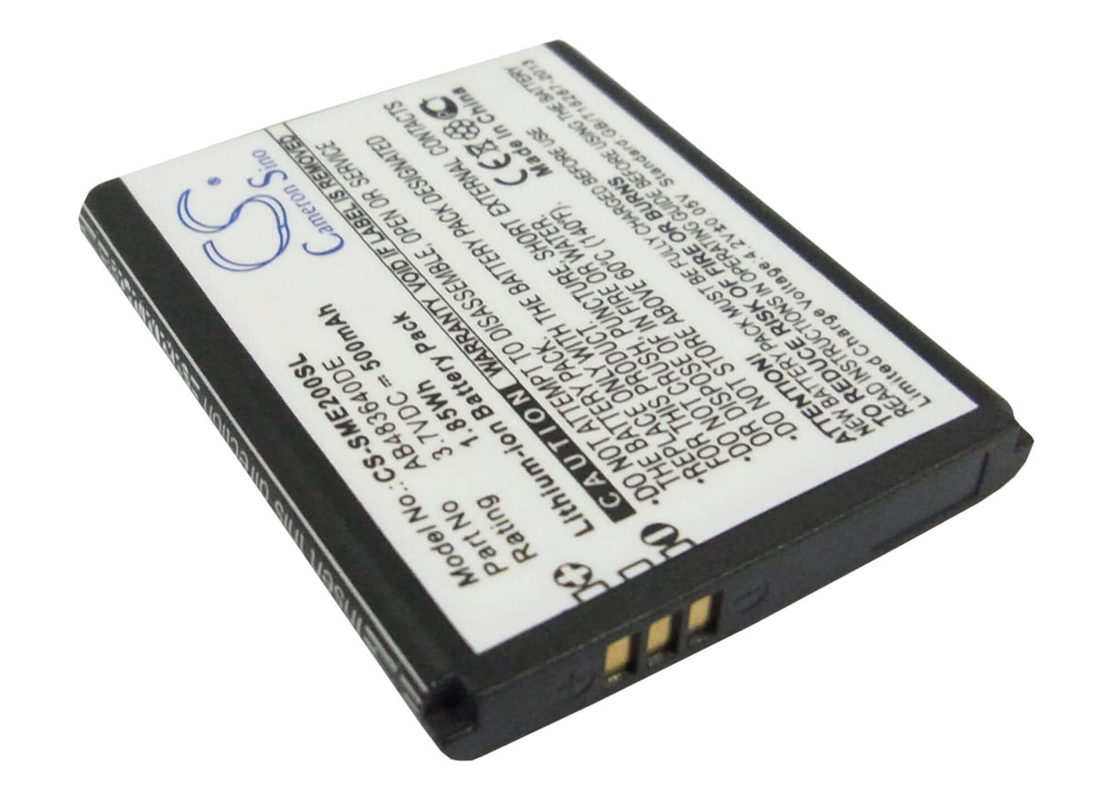 3,7V, Li-ion, 500mAh, batterie de smartphone compatible Samsung, Ab483640cc, E200 Eco, Sch-s259, 1,85Wh Mobile, SmartPhone Cameron Sino Technology Limited (Suspendu)