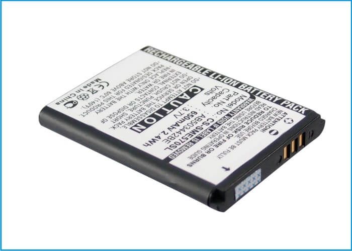 3.7V, Li-ion, 650mAh, SmartPhone battery fits Samsung, Ab503442be, Sgh-b110, Sgh-e570, 2.41Wh Mobile, SmartPhone Cameron Sino Technology Limited (Suspended)