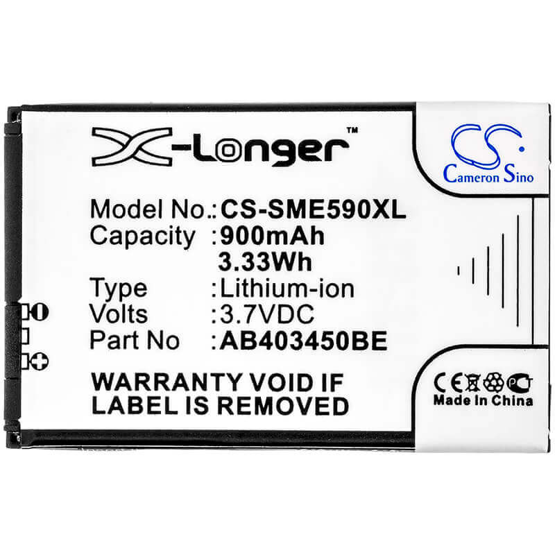Battery For Samsung Sgh-e590, Sgh-e598, Sgh-e790 3.7v, 900mah - 3.33wh Batteries for Electronics Cameron Sino Technology Limited (Suspended)