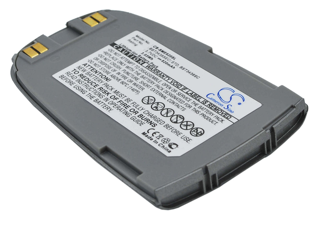 Battery For Samsung Sgh-e628, Sgh-e620 3.7v, 820mah - 3.03wh Batteries for Electronics Cameron Sino Technology Limited (Suspended)