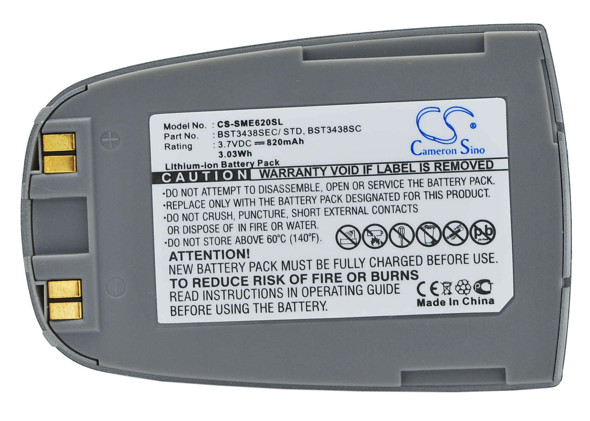 Battery For Samsung Sgh-e628, Sgh-e620 3.7v, 820mah - 3.03wh Batteries for Electronics Cameron Sino Technology Limited (Suspended)