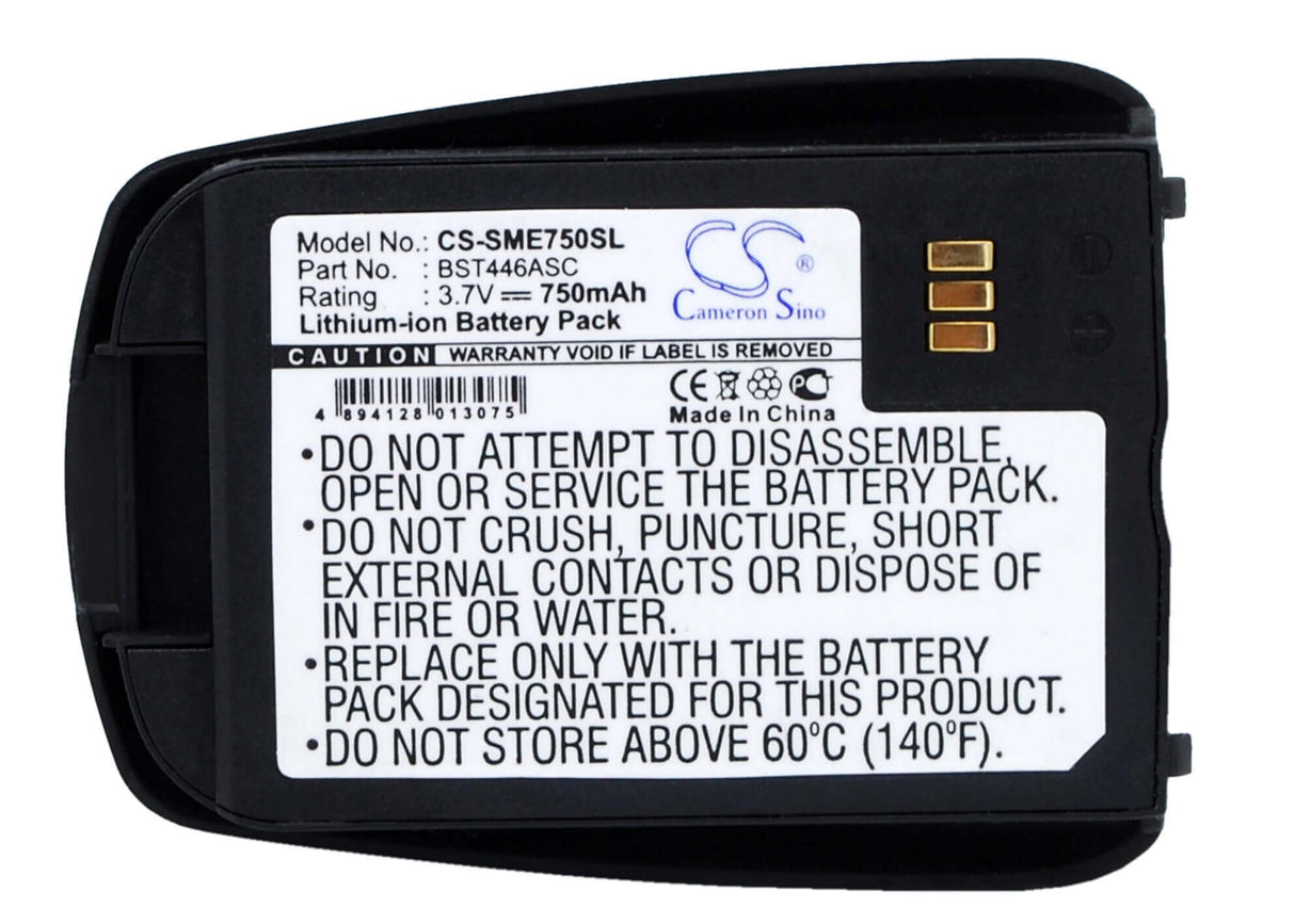 3.7V, Li-ion, 750mAh, SmartPhone battery fits Samsung, Bst446asc, Sgh-e750, Sgh-e758, 2.78Wh Mobile, SmartPhone Cameron Sino Technology Limited (Suspended)