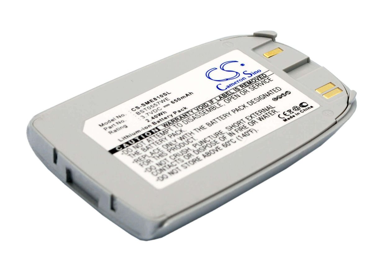 3.7V, Li-ion, 650mAh, SmartPhone battery fits Samsung, Bst0557we, Sgh-e810, Sgh-e815, 2.41Wh Mobile, SmartPhone Cameron Sino Technology Limited (Suspended)