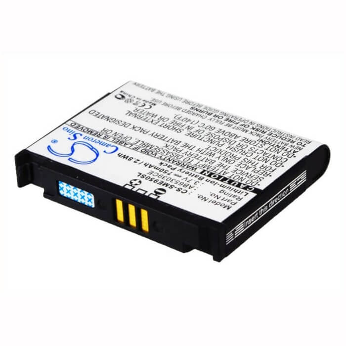 3.7V, Li-ion, 750mAh, SmartPhone battery fits Samsung, Ab653039ce, Gt-m6710 Beat Disc, Gt-s3310, 2.78Wh Mobile, SmartPhone Cameron Sino Technology Limited (Suspended)
