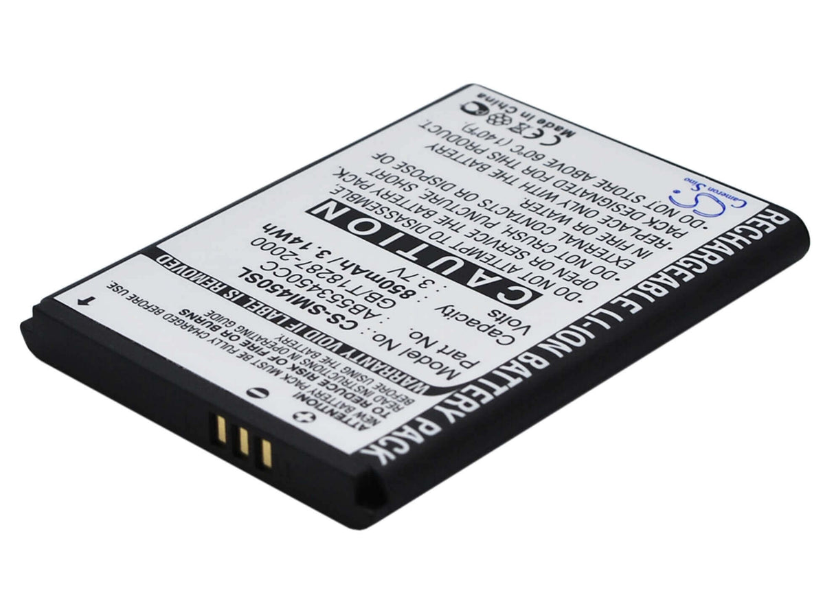 Batterie pour Samsung Sgh-i450, Sgh-i458 3.7v, 850mah - 3.15wh Batteries pour Électronique Cameron Sino Technology Limited (Suspendu)