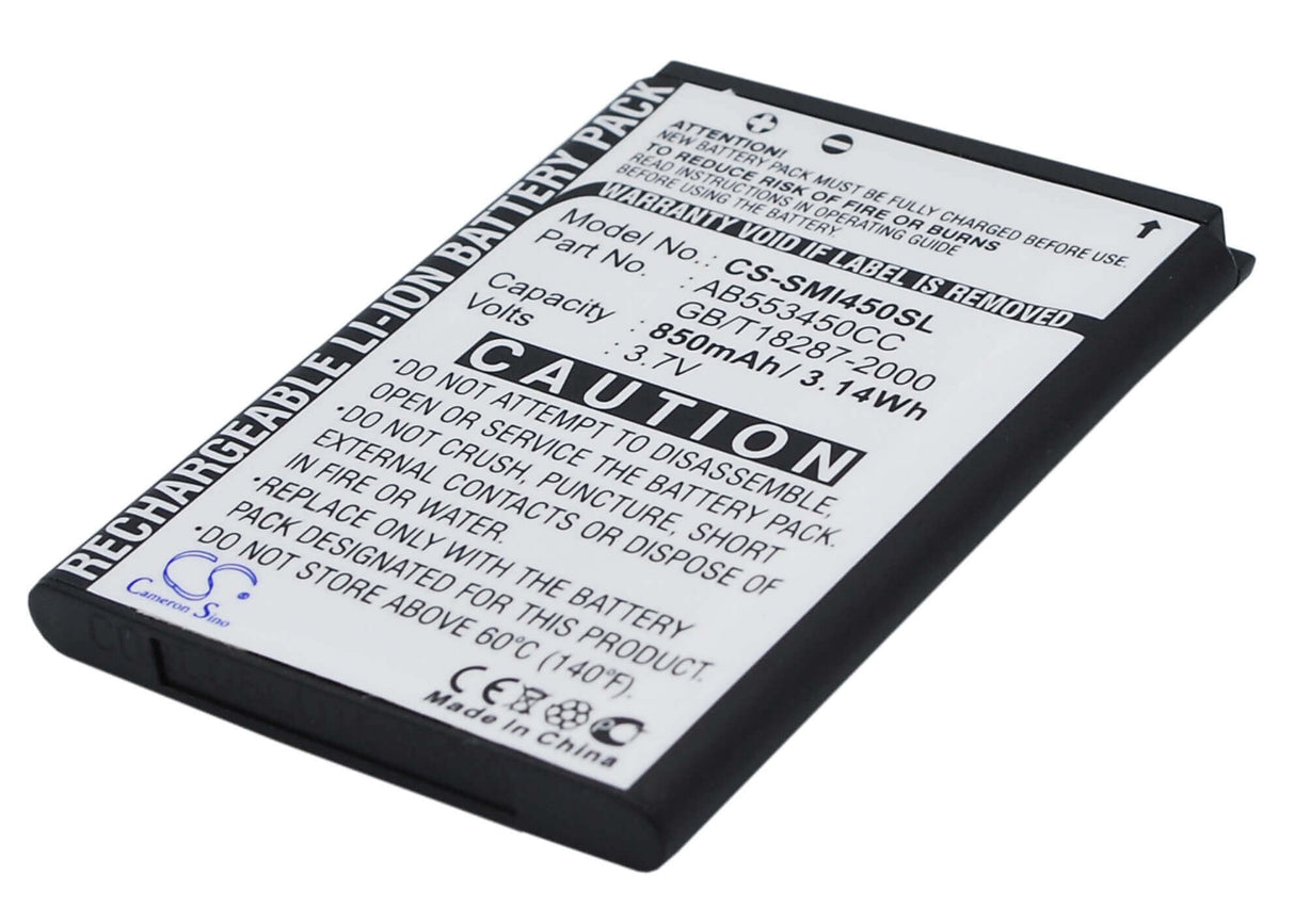 Batterie pour Samsung Sgh-i450, Sgh-i458 3.7v, 850mah - 3.15wh Batteries pour Électronique Cameron Sino Technology Limited (Suspendu)