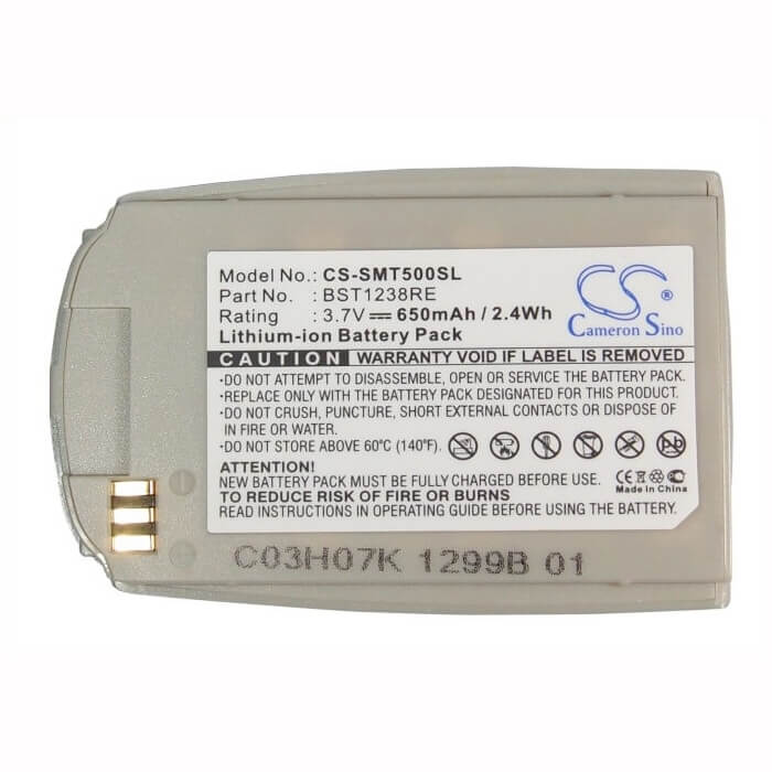 Battery For Samsung Sgh-t500, Sgh-t508 3.7v, 650mah - 2.41wh Batteries for Electronics Cameron Sino Technology Limited (Suspended)