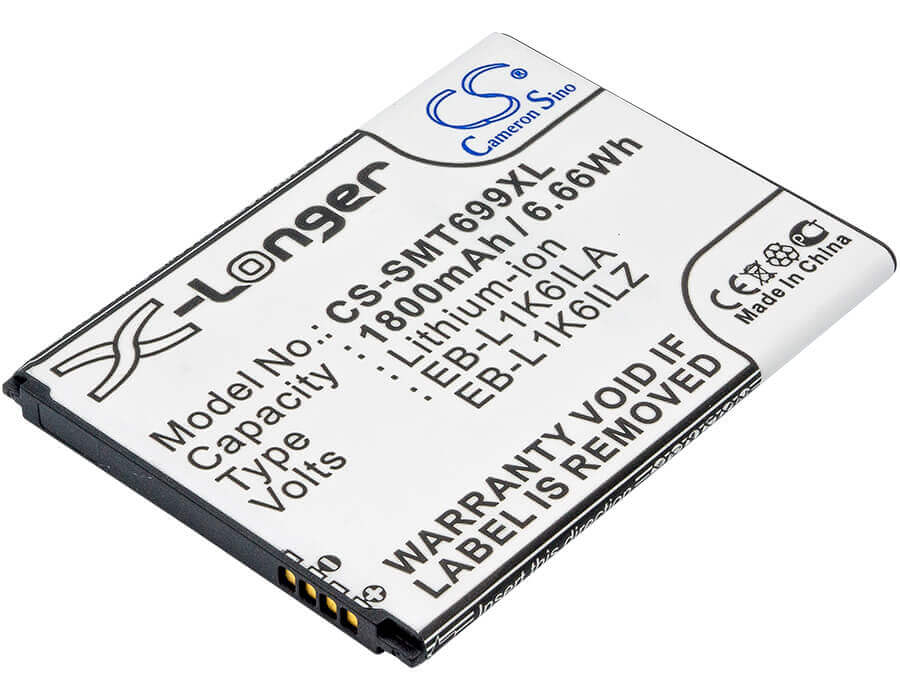 3.7V, Li-ion, 1800mAh, SmartPhone battery fits T-mobile, Verizon, Samsung, Eb-l1k6ila, Galaxy S Blaze Q, Relay 4g, 6.66Wh Mobile, SmartPhone Cameron Sino Technology Limited (Smartphone)