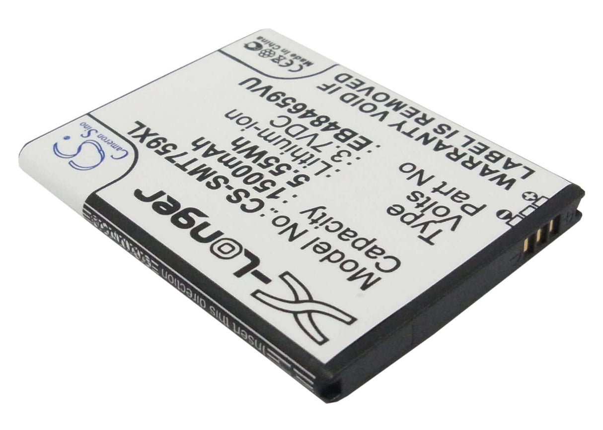 3.7V, Li-ion, 1500mAh, SmartPhone battery fits Boostmobile, T-mobile, Samsung, Eb484659va, Sph-m930, Transform Ultra, 5.55Wh Mobile, SmartPhone Cameron Sino Technology Limited (Smartphone)
