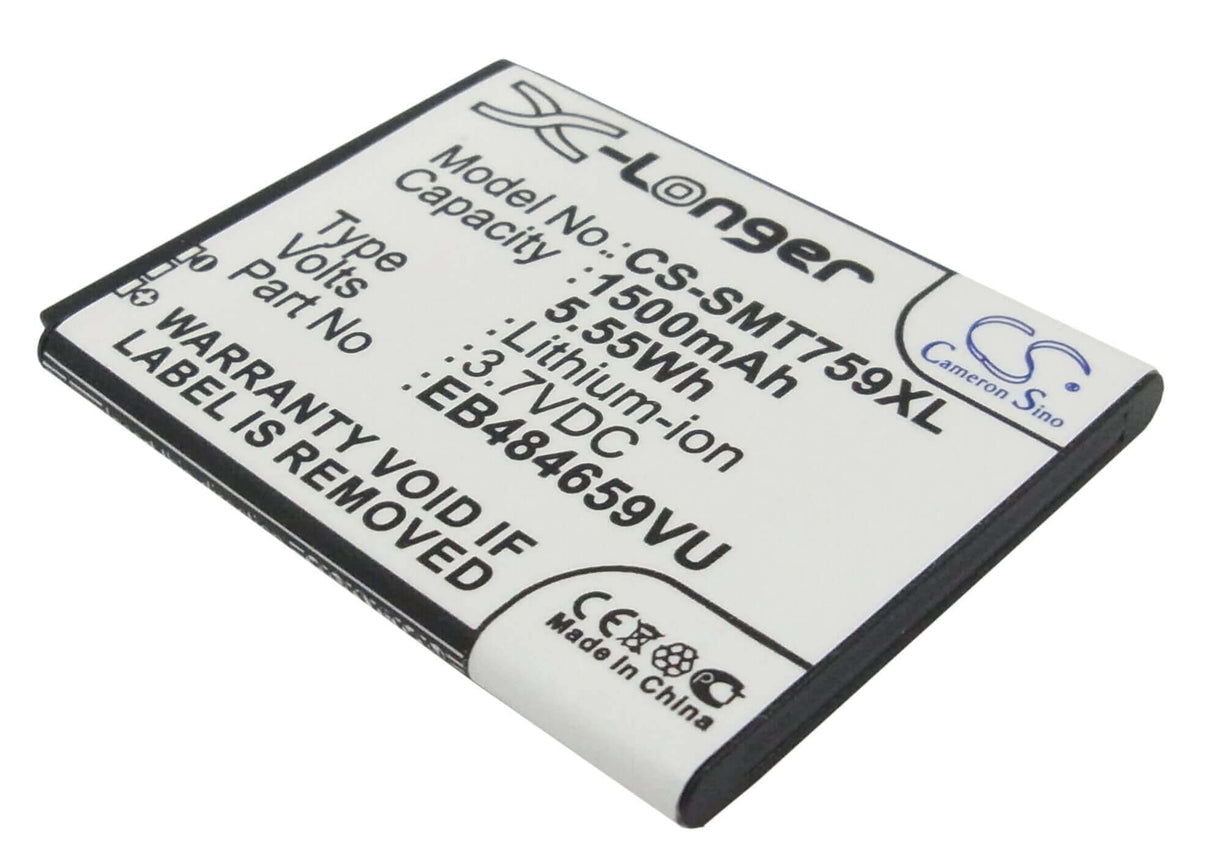 3.7V, Li-ion, 1500mAh, SmartPhone battery fits Boostmobile, T-mobile, Samsung, Eb484659va, Sph-m930, Transform Ultra, 5.55Wh Mobile, SmartPhone Cameron Sino Technology Limited (Smartphone)