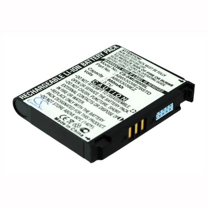 3.7V, Li-ion, 880mAh, SmartPhone battery fits Samsung, Ab653039cc, Sgh-u800, Sgh-u808, 3.26Wh Mobile, SmartPhone Cameron Sino Technology Limited (Suspended)