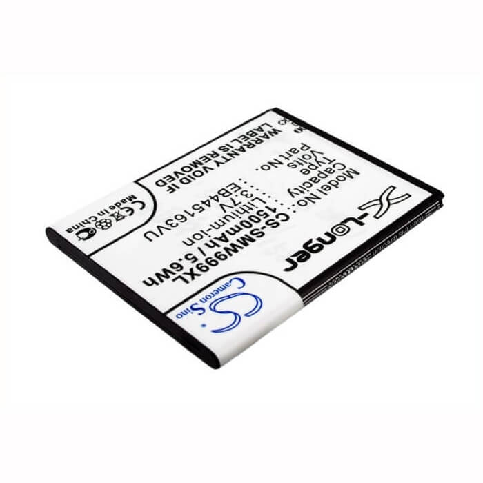 3.7V, Li-ion, 1500mAh, SmartPhone battery fits Samsung, Eb445163vu, Gt-s7530, Gt-s7530e, 5.55Wh Mobile, SmartPhone Cameron Sino Technology Limited (Smartphone)