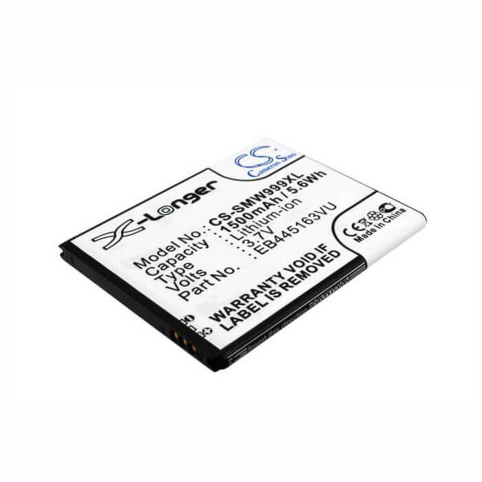 3.7V, Li-ion, 1500mAh, SmartPhone battery fits Samsung, Eb445163vu, Gt-s7530, Gt-s7530e, 5.55Wh Mobile, SmartPhone Cameron Sino Technology Limited (Smartphone)