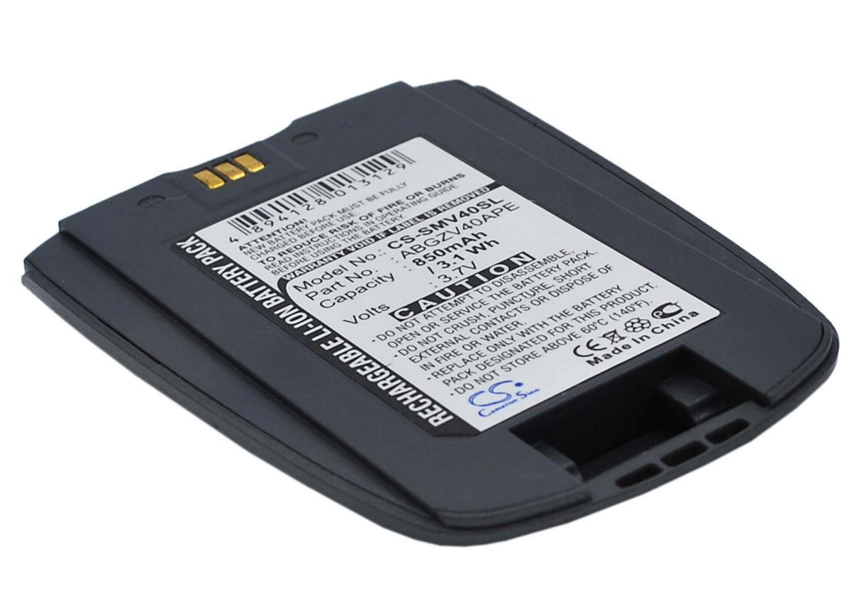 3.7V, Li-ion, 850mAh, SmartPhone battery fits Samsung, Abgzv40ape, Sgh-zv40, 3.15Wh Mobile, SmartPhone Cameron Sino Technology Limited (Suspended)