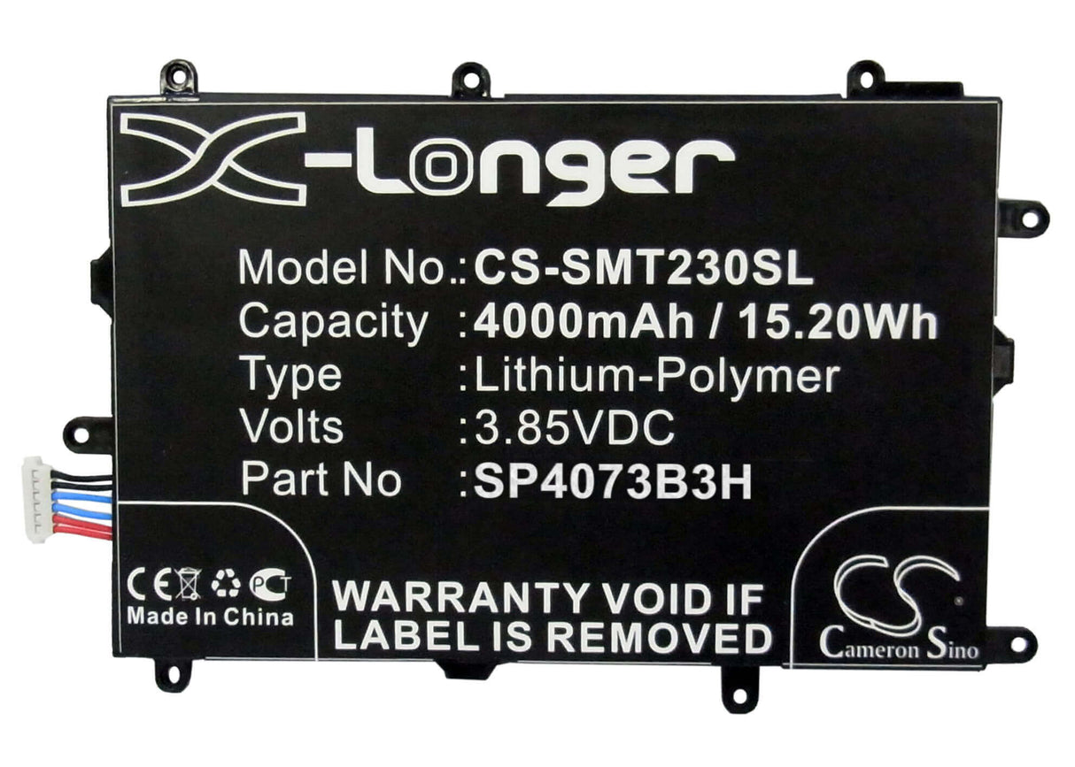 3.85V, Li-Polymer, 4000mAh, Tablet battery fits Samsung, Aaad115ps/4-b, Galaxy Tab4 7.0, Galaxy Tab4 7.0 3g, 15.20Wh Tablet Cameron Sino Technology Limited