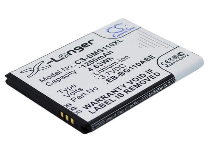 3.7V, Li-ion, 1250mAh, SmartPhone battery fits Samsung, Eb-bg110abe, Galaxy Pocket 2, Galaxy Pocket 2 Duos, 4.63Wh Mobile, SmartPhone Cameron Sino Technology Limited (Smartphone)
