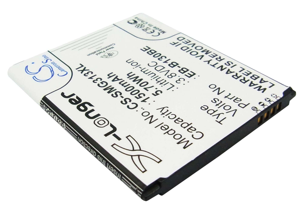 3.8V, Li-ion, 1500mAh, SmartPhone battery fits Samsung, (Black),Eb-b130be, Galaxy Ace 4 3g, Galaxy Ace Nxt, 5.7Wh Mobile, SmartPhone Cameron Sino Technology Limited (Smartphone)