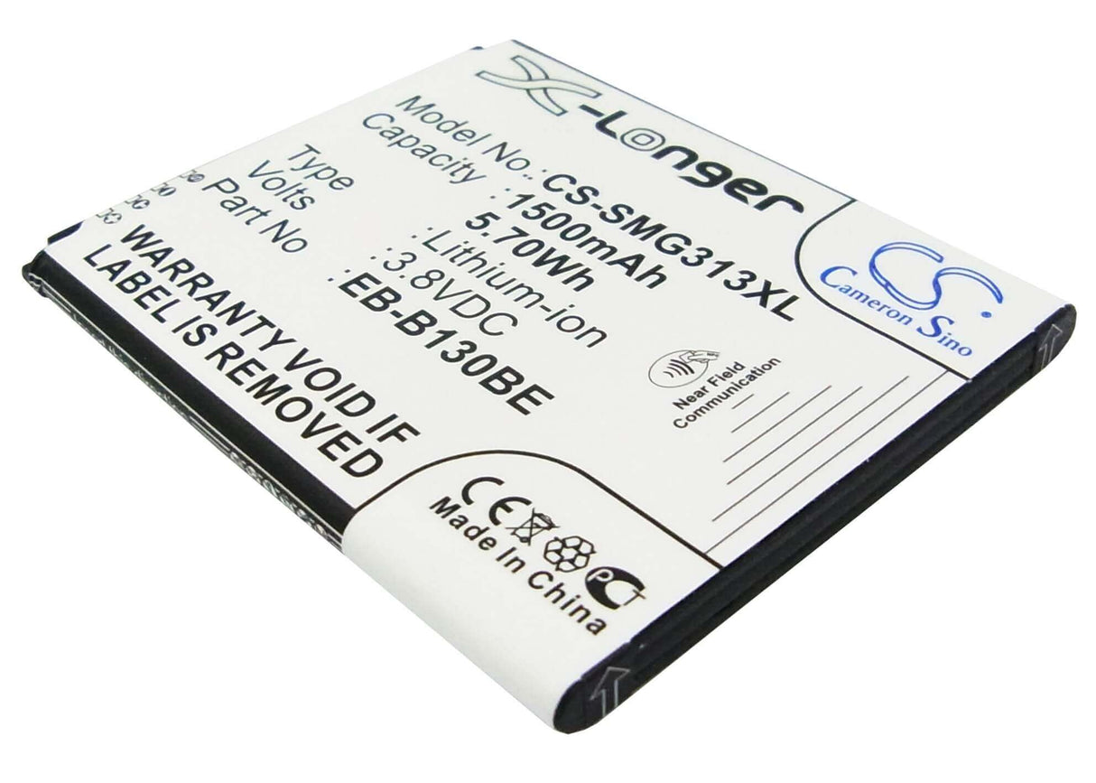 3.8V, Li-ion, 1500mAh, SmartPhone battery fits Samsung, (Black),Eb-b130be, Galaxy Ace 4 3g, Galaxy Ace Nxt, 5.7Wh Mobile, SmartPhone Cameron Sino Technology Limited (Smartphone)