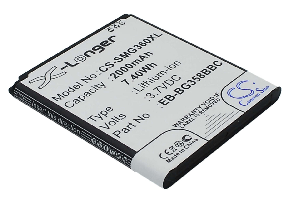 3.7V, Li-ion, 2000mAh, batterie de smartphone compatible avec Samsung, Eb-bg358bbc, Galaxy Core Lite 4g Td-lte, Sm-g3556, 7.4Wh Mobile, SmartPhone Cameron Sino Technology Limited (Smartphone)