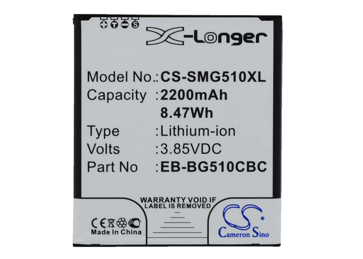3,85V, Li-ion, 2200mAh, batterie de smartphone compatible avec Samsung, Eb-bg510cbc, Galaxy Core Max, Galaxy Core Max Duos, 8,47Wh Mobile, SmartPhone Cameron Sino Technology Limited (Smartphone)