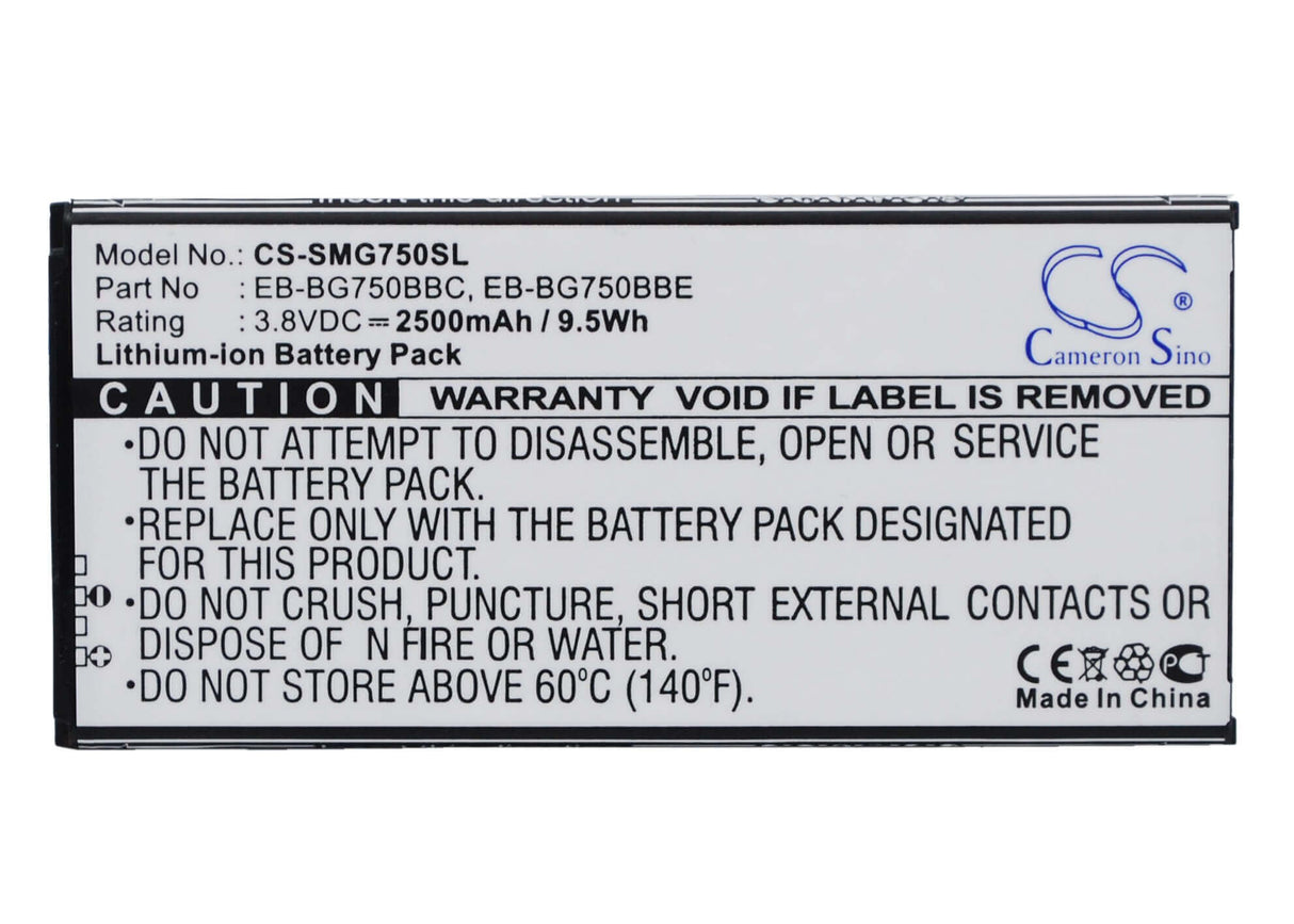 3,8V, Li-ion, 2500mAh, batterie de smartphone compatible Samsung, Eb-bg750bbc, Galaxy Mega 2, Galaxy Mega 2 Duos, 9.5Wh Mobile, Smartphone Cameron Sino Technology Limited (Smartphone)