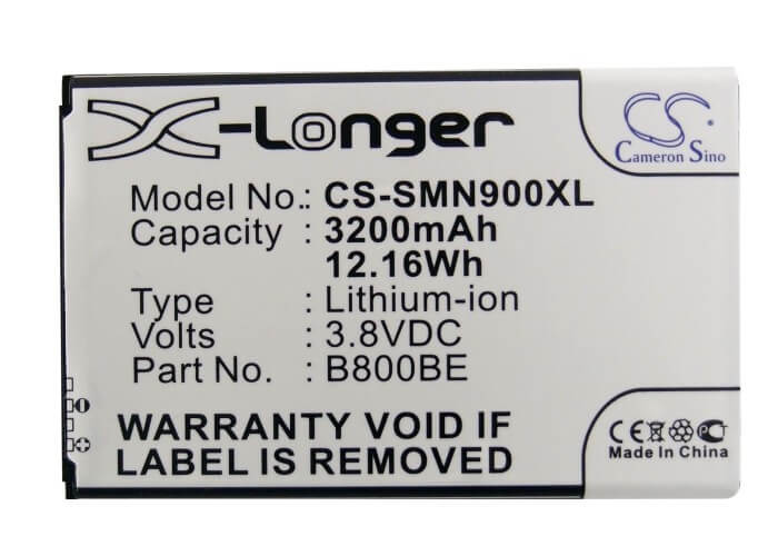 3.8V, Li-ion, 3200mAh, SmartPhone battery fits Samsung, (V2),B800bc, Galaxy Note 3, Galaxy Note 3 Lte, 12.16Wh Mobile, SmartPhone Cameron Sino Technology Limited (Smartphone)