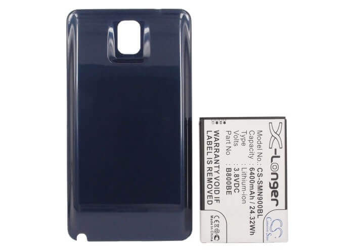 3,8V, Li-ion, 6400mAh, batterie pour smartphone compatible avec Samsung, (Bleu), B800bc, Galaxy Note 3, Galaxy Note Iii, 24,32Wh Mobile, Smartphone Cameron Sino Technology Limited (Smartphone)