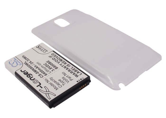3,8V, Li-ion, 6400mAh, batterie pour smartphone compatible avec Samsung, (Blanc), B800bc, Galaxy Note 3, Galaxy Note III, 24,32Wh Mobile, Smartphone Cameron Sino Technology Limited (Smartphone)