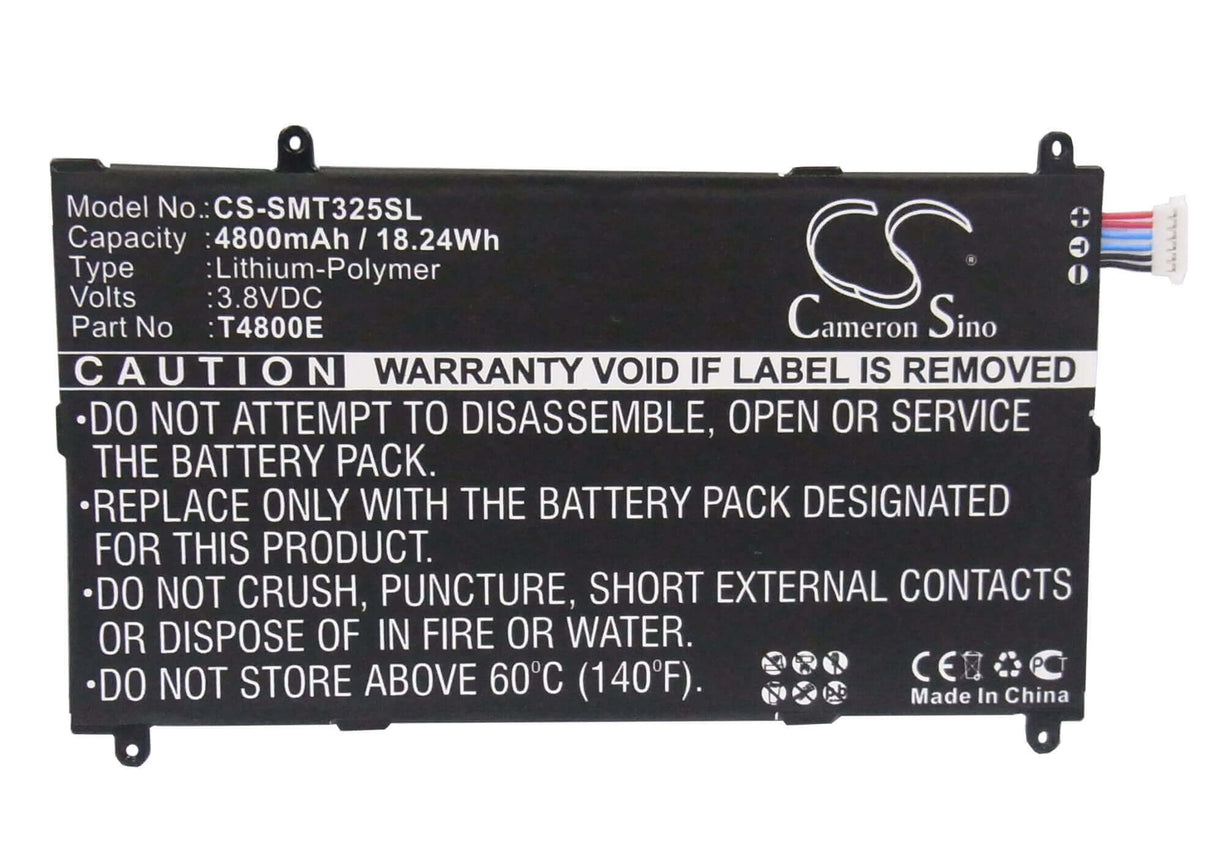 3.8V, Li-Polymer, 4800mAh, Tablet battery fits Samsung, T4800e, Galaxy Tabpro 8.4, Galaxy Tabpro 8.4 Lte-a, 18.24Wh Tablet Cameron Sino Technology Limited
