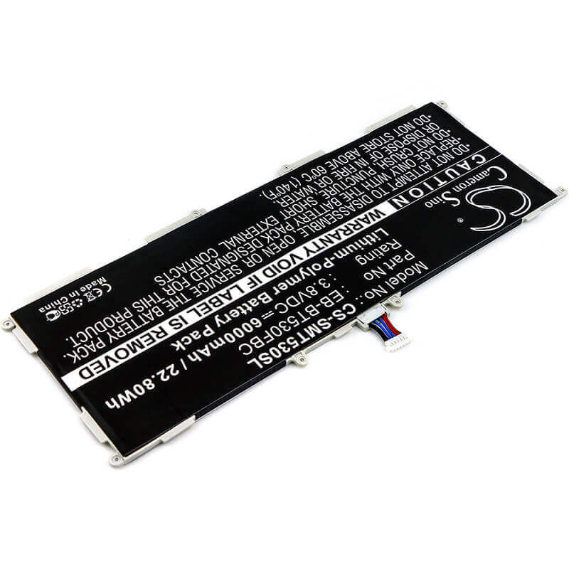 3.8V, Li-Polymer, 6000mAh, Tablet battery fits Samsung, Eb-bt530fbc, Galaxy Tab 4 Education, Galaxy Tab4 10.1, 22.80Wh Tablet Cameron Sino Technology Limited