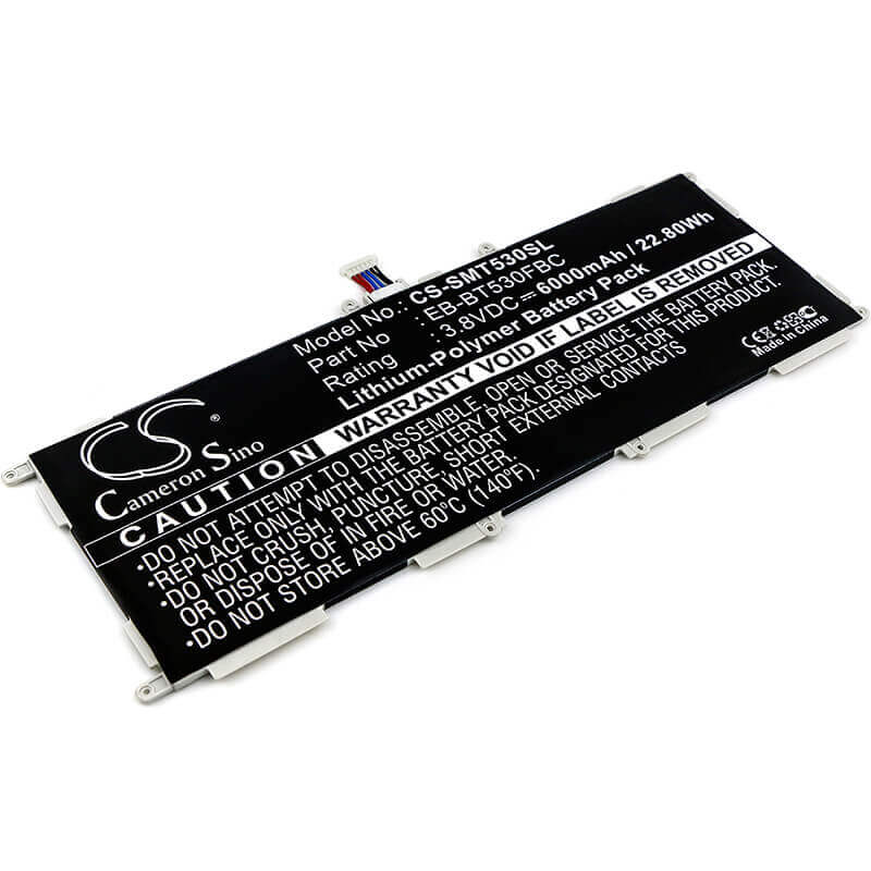 3.8V, Li-Polymer, 6000mAh, Tablet battery fits Samsung, Eb-bt530fbc, Galaxy Tab 4 Education, Galaxy Tab4 10.1, 22.80Wh Tablet Cameron Sino Technology Limited